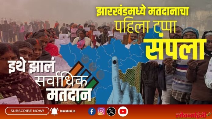 झारखंडमध्ये मतदानाचा पहिला टप्पा संपला झारखंडमध्ये मतदानाचा पहिला टप्पा संपला