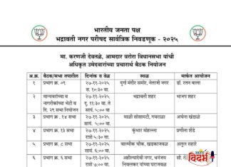 ⭕🙏भद्रावती भाजप प्रचार बैठक 🙏⭕