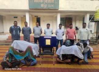 चंद्रपुरात पोलिसांचा दणका: बाबू पेठेत जुगार अड्ड्यावर धाड, १० जणांना अटक