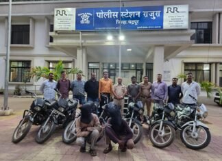 राजुरा पोलिसांचा धडाकेबाज प्रहार: वाहनचोरांच्या टोळीचा पर्दाफाश; ७ मोटारसायकलींसह लाखांचा मुद्देमाल जप्त