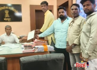 भद्रावती त तत्काळ तहसीलदार नेमण्याची मागणी; शिवसेना पदाधिकाऱ्यांचे जिल्हाधिकाऱ्यांना निवेदन