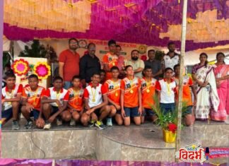 संस्कार भारती पब्लिक स्कूल वरोरा येथे सीबीएसई क्लस्टर IX व्हॉलीबॉल स्पर्धा उत्साहात संपन्न; बक्षीस वितरण समारंभाने सांगता.