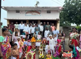 बोपापूर (ता) येथे बैल पोळा व तान्हा पोळा आनंदात संपन्न